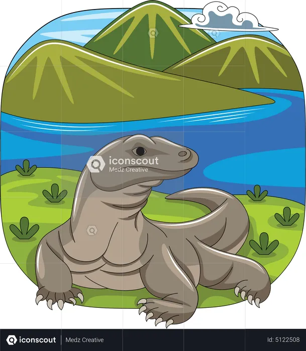 Komodo Island  Illustration