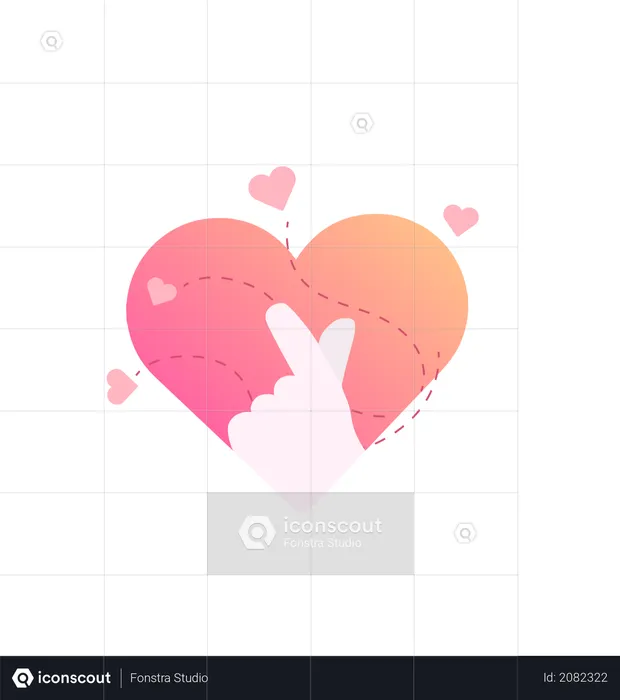 Korea finger heart vector illustration concept for web landing page template, banner, flyer and presentation  Illustration