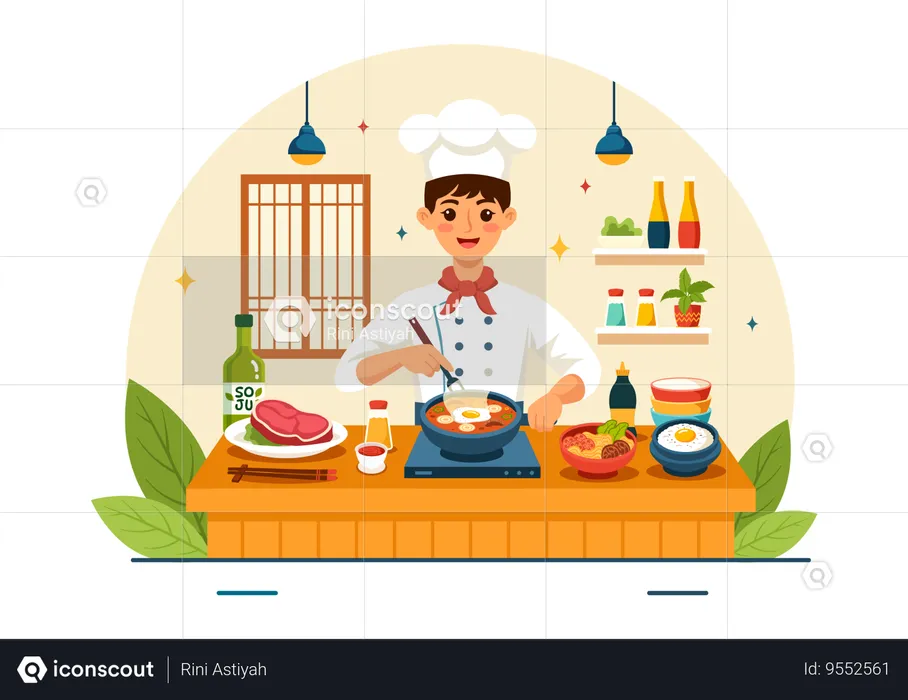 Korean Food  Illustration