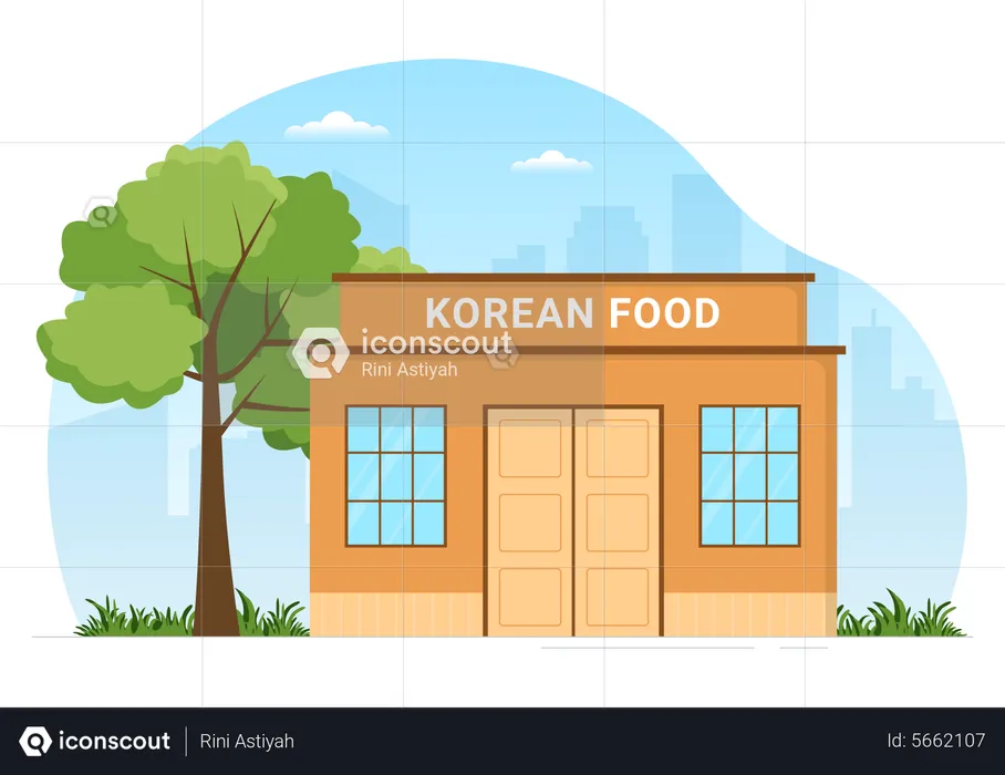 Korean food restaurant  Illustration