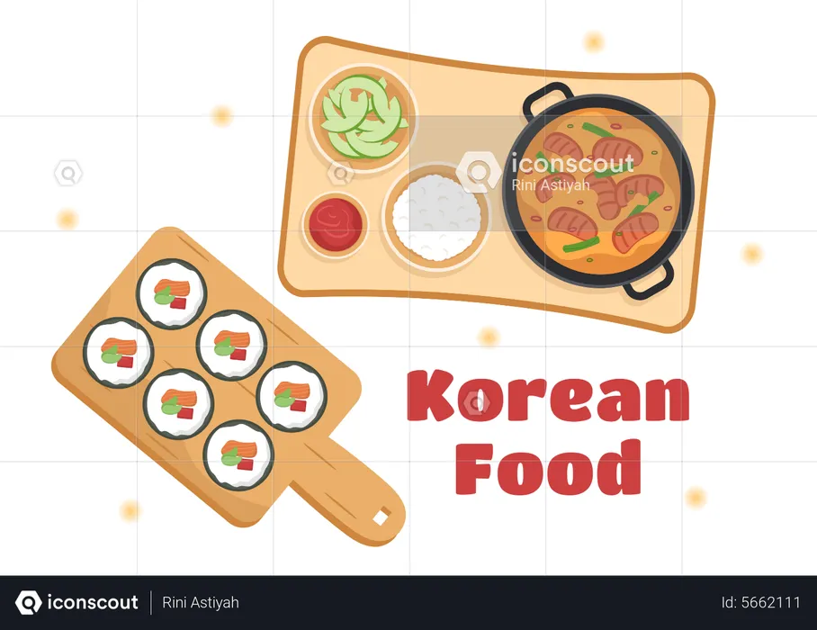 Koreanisches Essen  Illustration