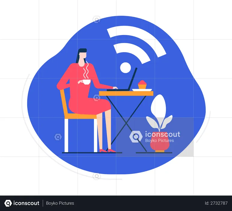 Gratis Wifi  Illustration