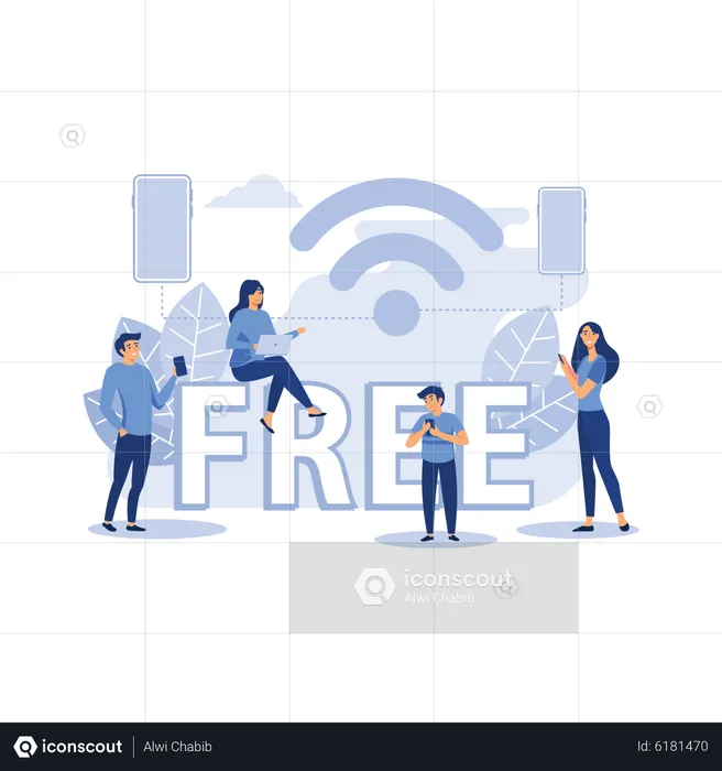 Gratis Wifi  Illustration