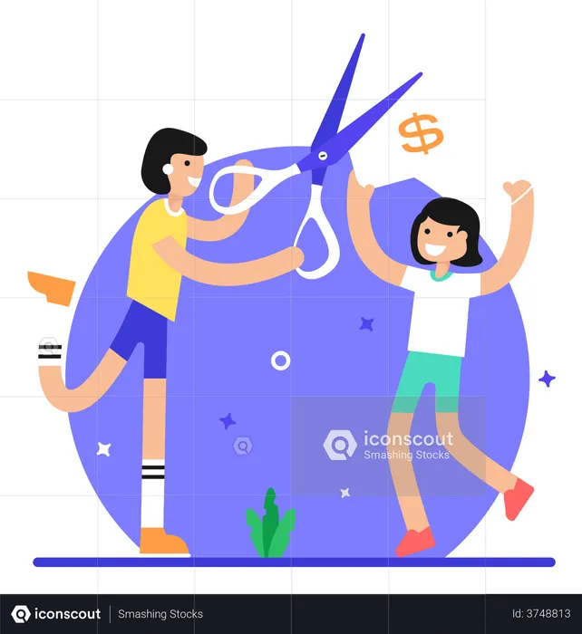Kostenreduzierung  Illustration