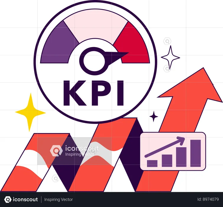 KPI indicator to measure employee  Illustration