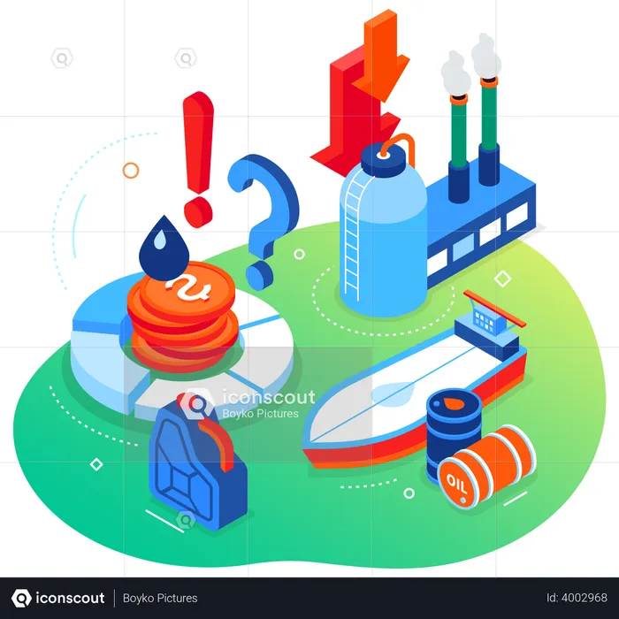 Chute des prix du pétrole  Illustration