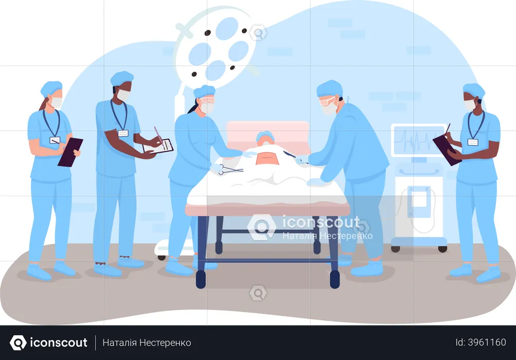 Krankenhauschirurgie  Illustration