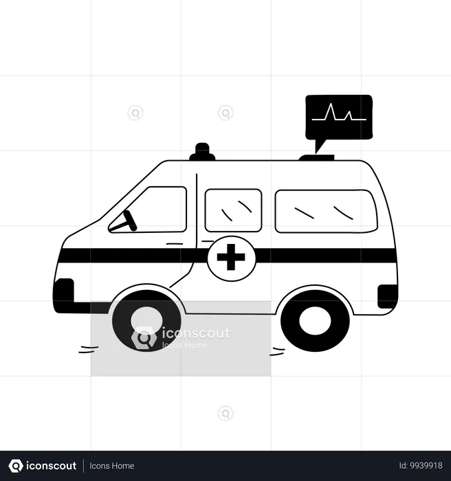 Krankenhausfahrzeug  Illustration