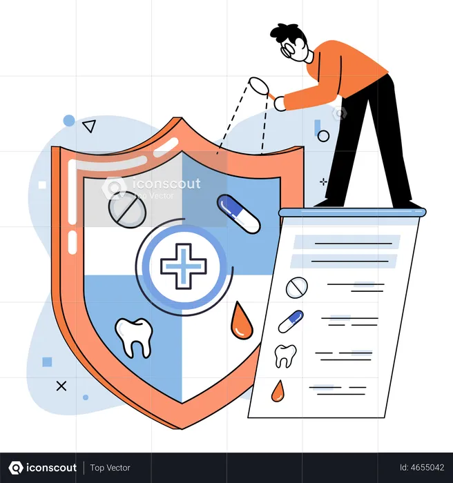 Krankenversicherungsbedingungen  Illustration