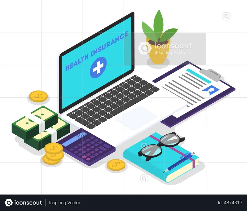 Krankenversicherungsplan  Illustration