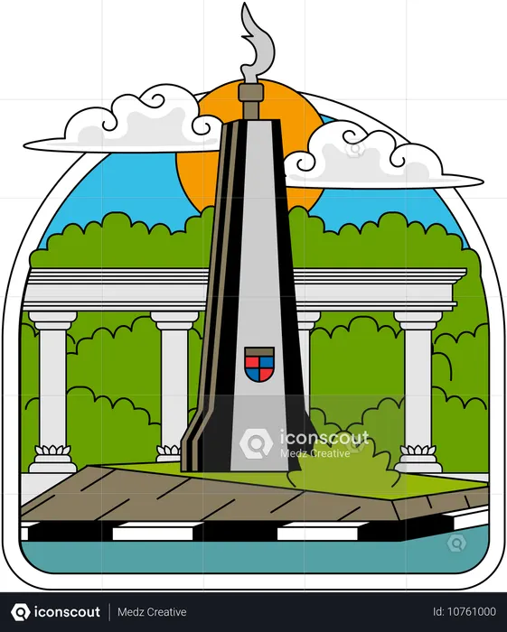 Kujang Monument  Illustration