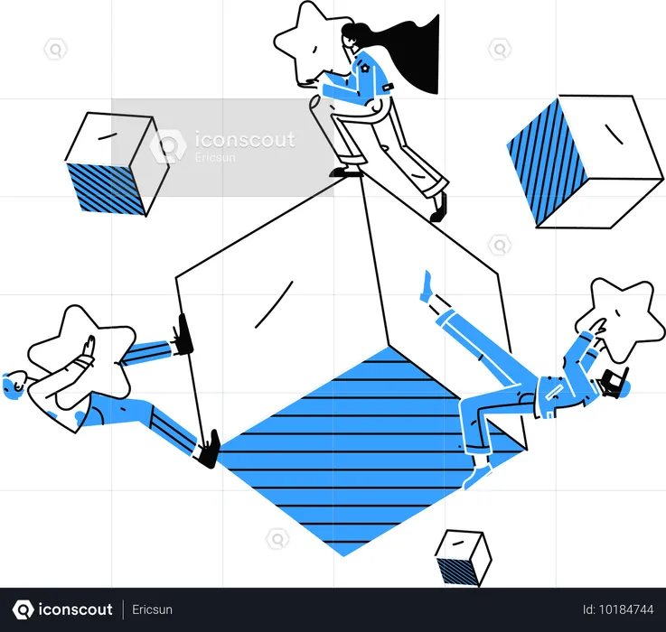 Kunde gibt Produktbewertung ab  Illustration