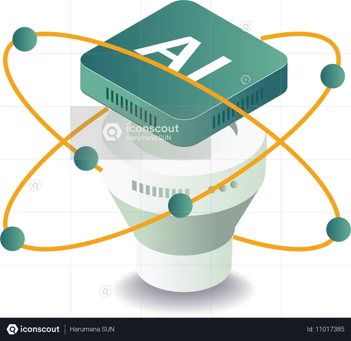 Künstliche Intelligenz-Technologie  Illustration