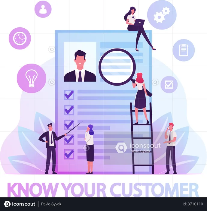 KYC or Know Your Customer  Illustration