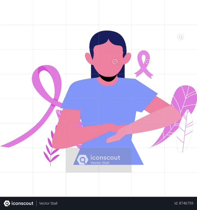 La femme a un cancer du sein  Illustration