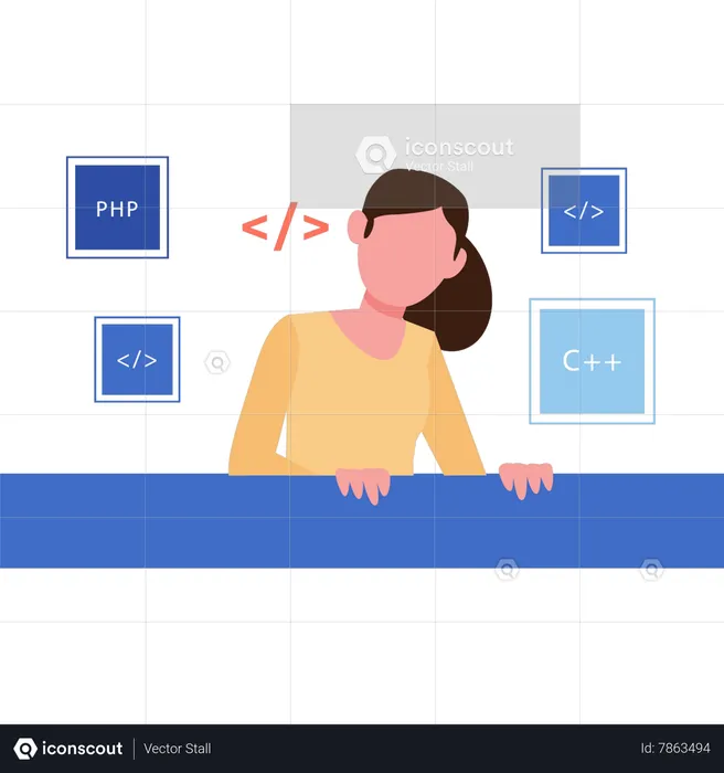 La femme code  Illustration