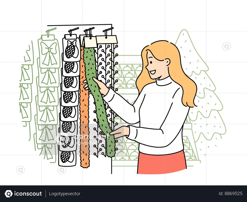 La femme choisit la cravate pour son mari  Illustration