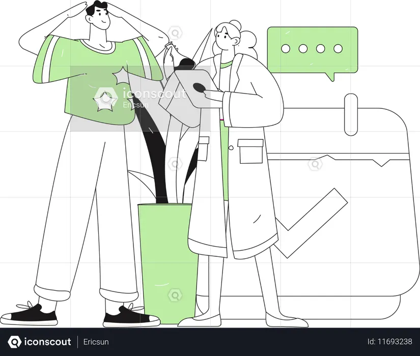 Lab research assistance  Illustration