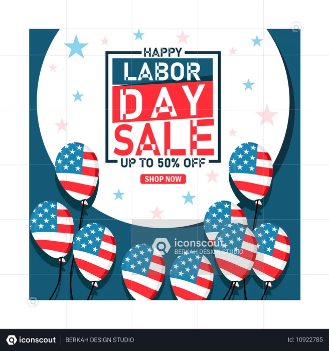 Labor Day celebrations in America  Illustration