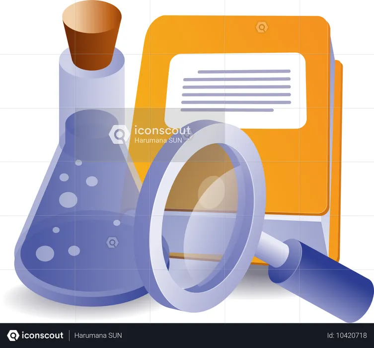 Informationsbuch zu Laborexperimentergebnissen  Illustration