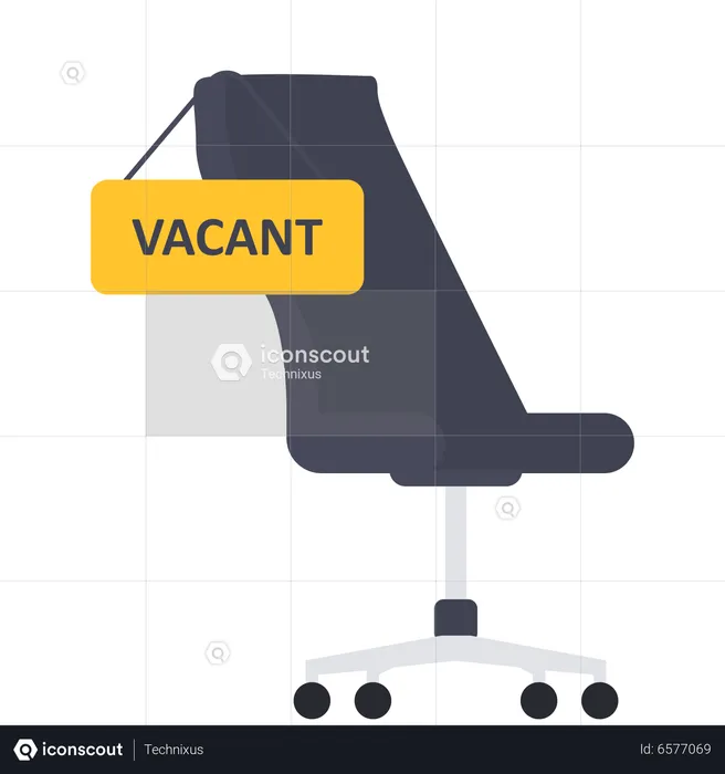 Labor shortage, worker needed not enough skill staff to fill in job vacancy, help wanted or employment demand concept, office chair with sign vacant covered by spider web metaphor of labor shortage.  Illustration