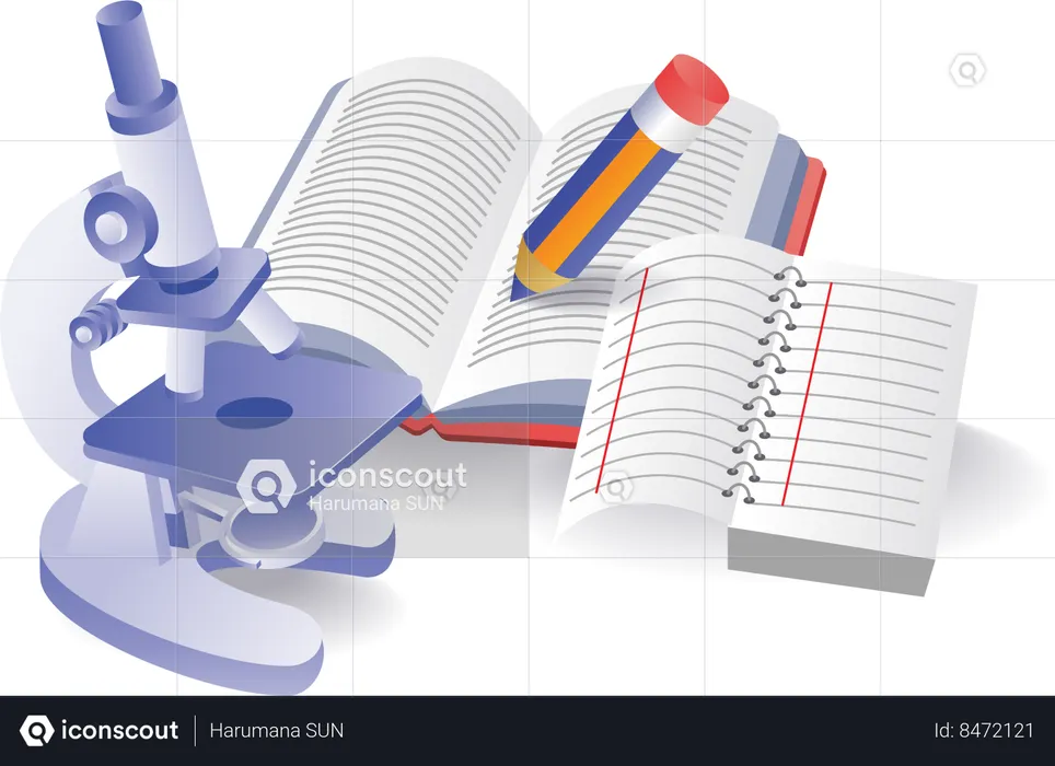 Aprendendo ciências de laboratório  Ilustração