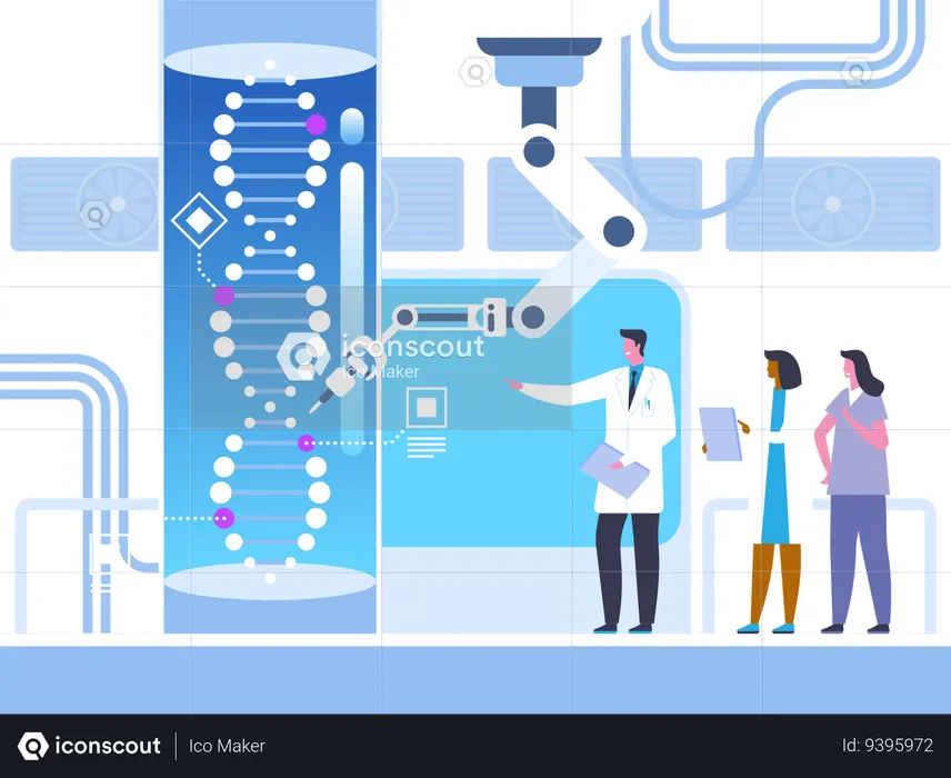 Laboratorio de ingeniería genética  Ilustración