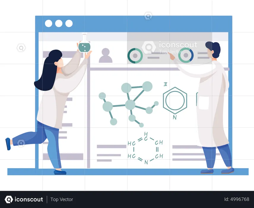 Pesquisa de laboratório  Ilustração