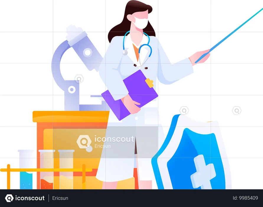 Laboratory Assistant  Illustration