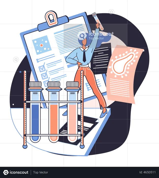 Laboratory diagnostic research  Illustration