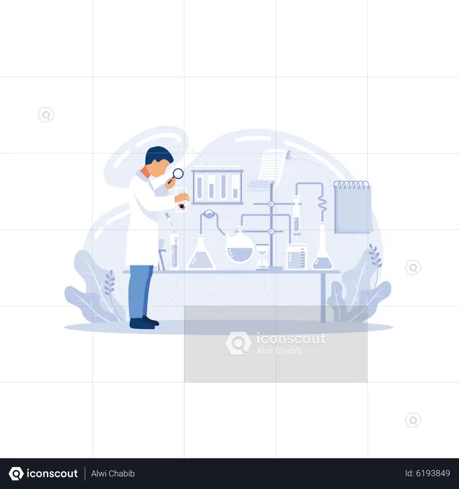 Laboratory diagnostic service  Illustration