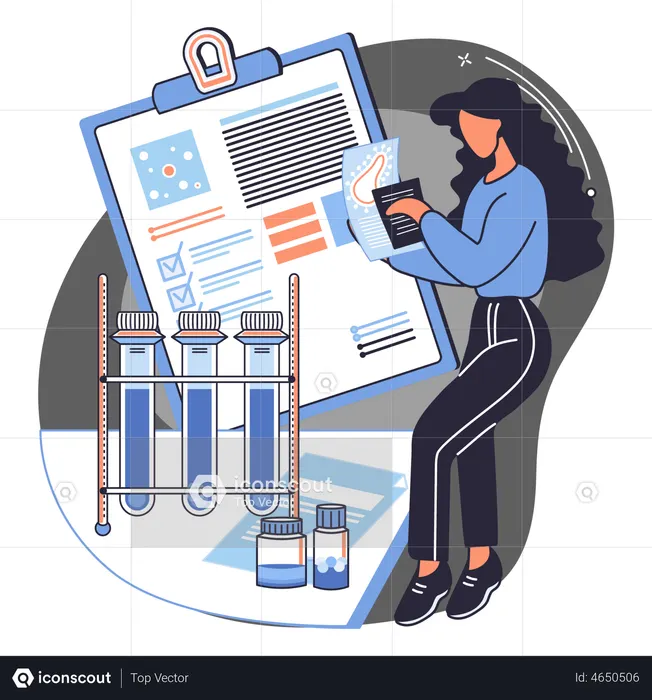 Laboratory research report  Illustration