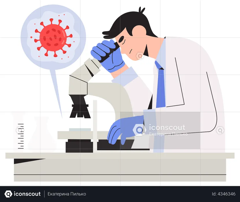 Laboratory test research in clinic or hospital  Illustration