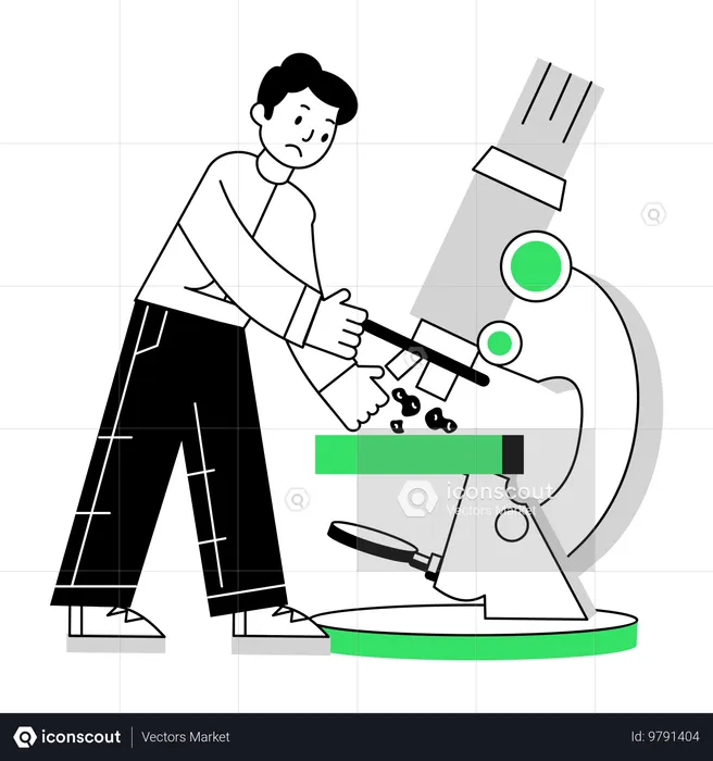 Von Wissenschaftlern durchgeführte Laborforschung  Illustration