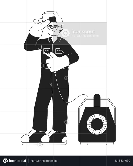 Labour welder  Illustration