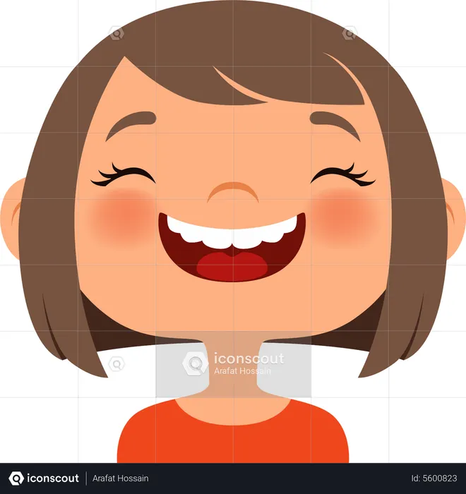 Lachendes Gesicht Emoji Illustration