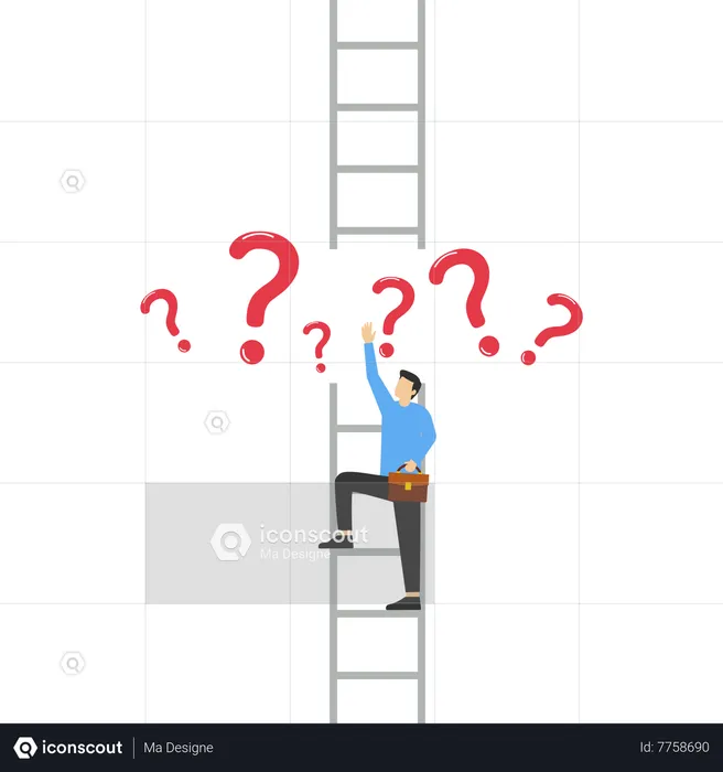 Lack of a ladder makes it impossible to climb  Illustration