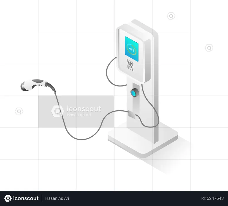 Ladestation für Elektroautos  Illustration