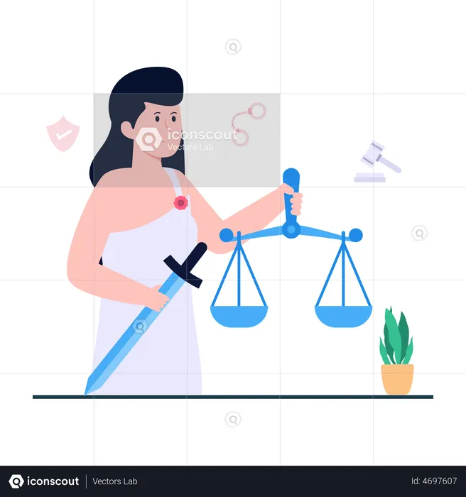 Lady Justice  Illustration