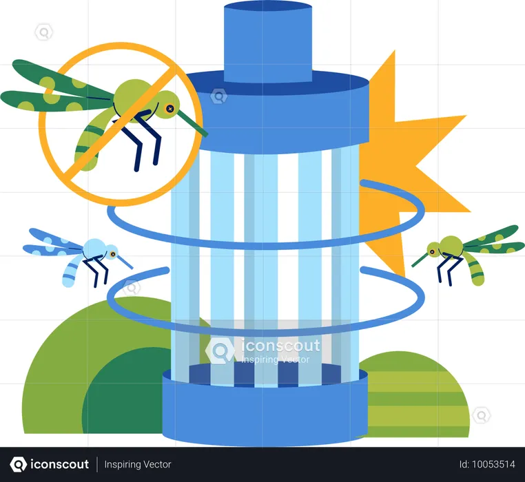 Lâmpada UV para mosquitos  Ilustração