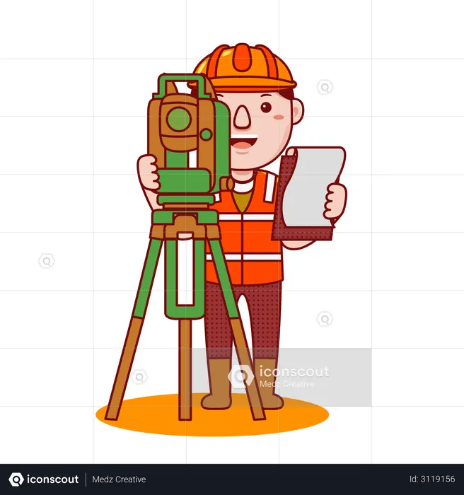 Land surveyor  Illustration