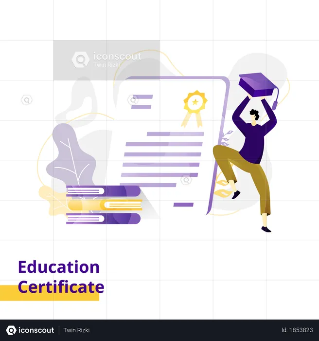 Landing page Illustration Education Certificate  Illustration