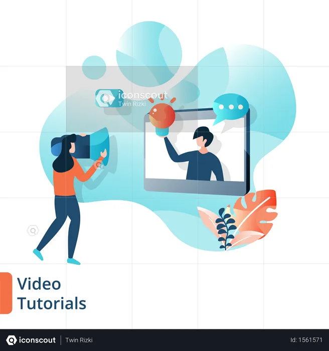 Landing Page of Video Tutorials  Illustration
