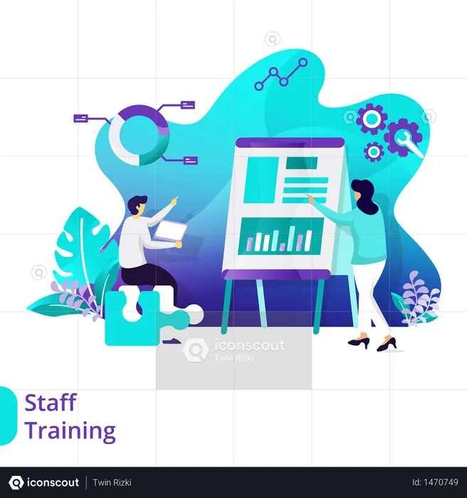 Landing Page Staff Training  Illustration