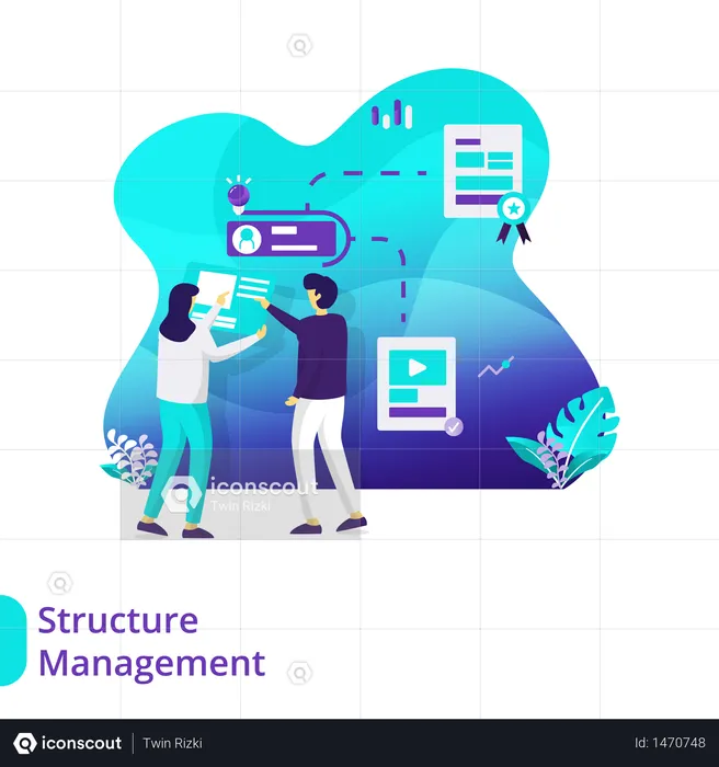Landing Page Structure Management  Illustration
