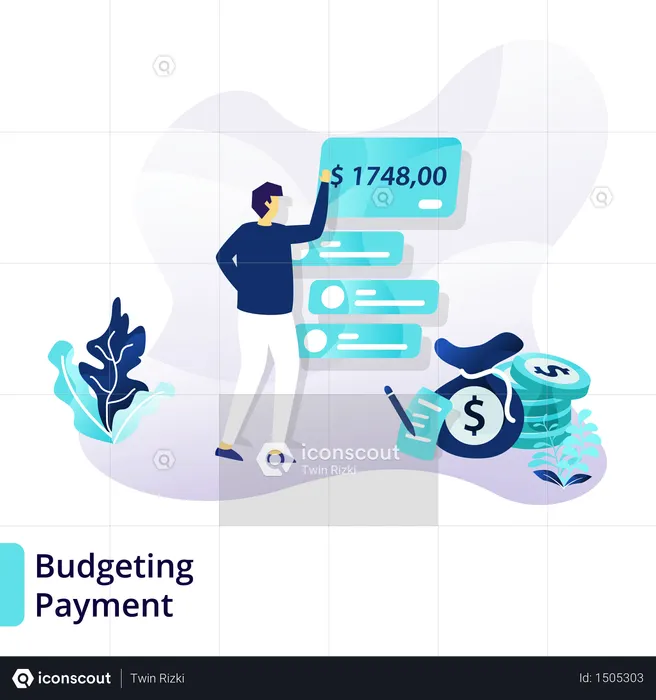 Landingpage-Vorlage für Budgeting Payment  Illustration