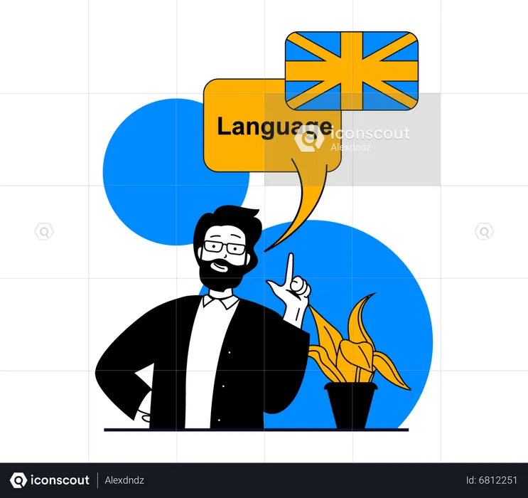 Language course  Illustration