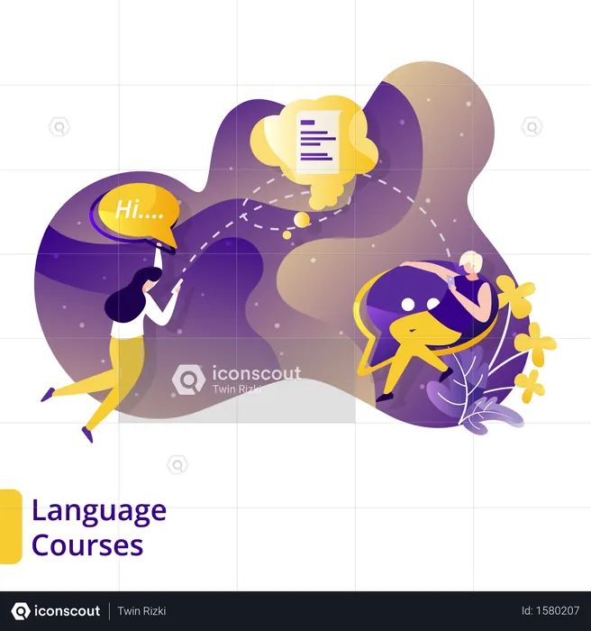 Language Courses  Illustration