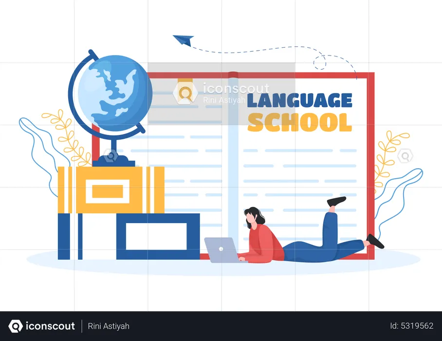 Language School  Illustration