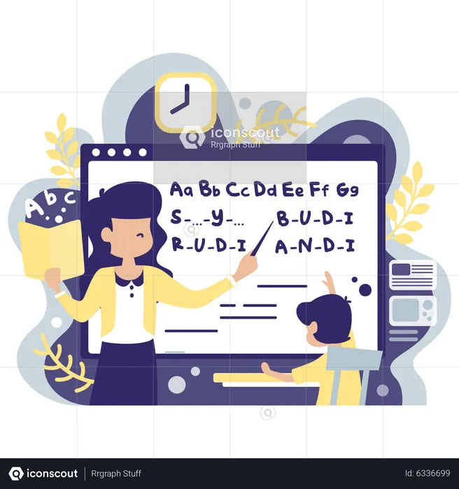 Language teacher  Illustration